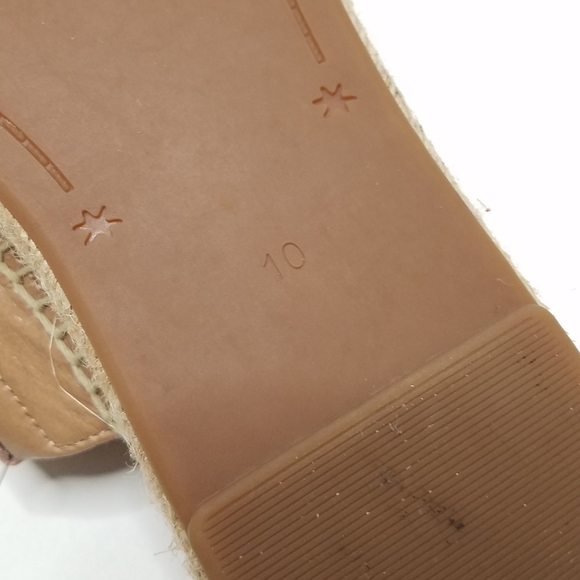 Splendid tan platform leather espadrille size 10 - Picture 7 of 8